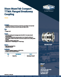 Dixon MannTek Compact TTMS Flanged Breakaway Coupling | Dixon