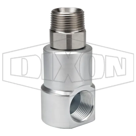 Super Swivels® 90° Male NPTF x Female NPTF Inline Swivel