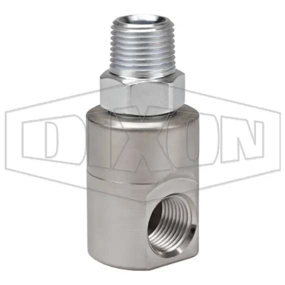 Super Swivels® 90° Male NPTF x Female NPTF Inline Swivel