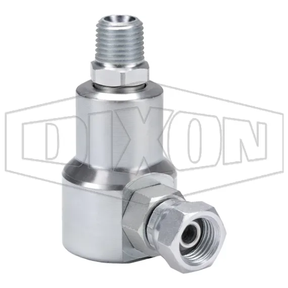 Super Swivels® Male NPTF x Female NPSM 90° Elbow Inline Swivel | Dixon