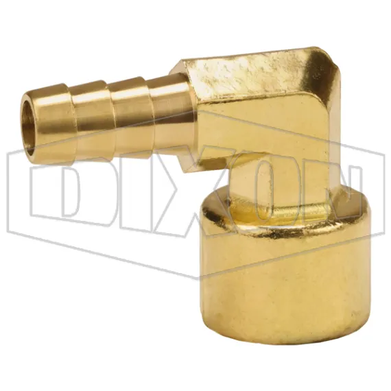 Female NPTF x Hose Barb 90° Elbow