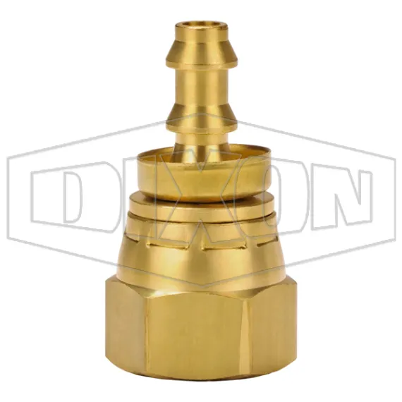 Female NPSM Swivel x Push-on Hose Barb Ball Seat