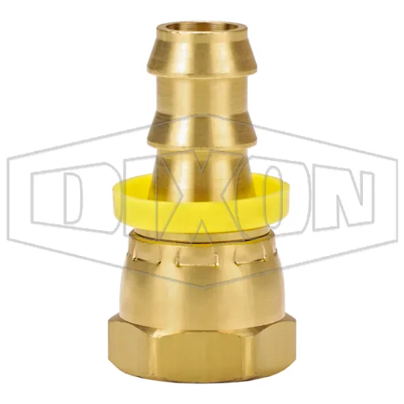 Female NPSM Swivel x Push-on Hose Barb Ball Seat