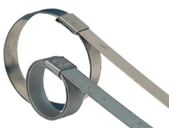 Dixon 10 in. ID Center Punch Galvanized Steel Open End Band Clamp - 25 Qty  - John M. Ellsworth Co. Inc.