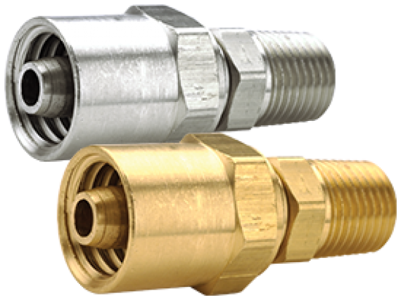 Adapter Dixon RPN44 Stainless Steel 303 Push-On Hose Fitting 1/2 NPTF Male x 1/2 Hose ID Push On 1/2 NPTF Male x 1/2 Hose ID Push On Dixon Valve & Coupling 