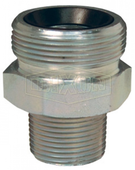 Spud for GJ Boss Ground Joint Seal 3/4 NPT Male Dixon Boss GM8 Plated Steel Hose Fitting 