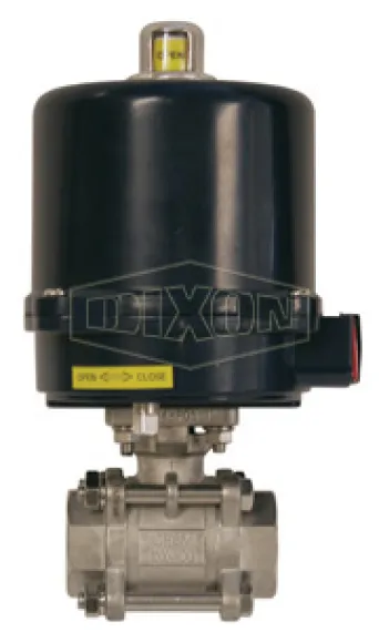 electrically actuated stainless steel ball valve