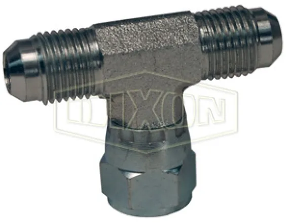 Male JIC 37° Flare x Female JIC 37° Swivel Tee