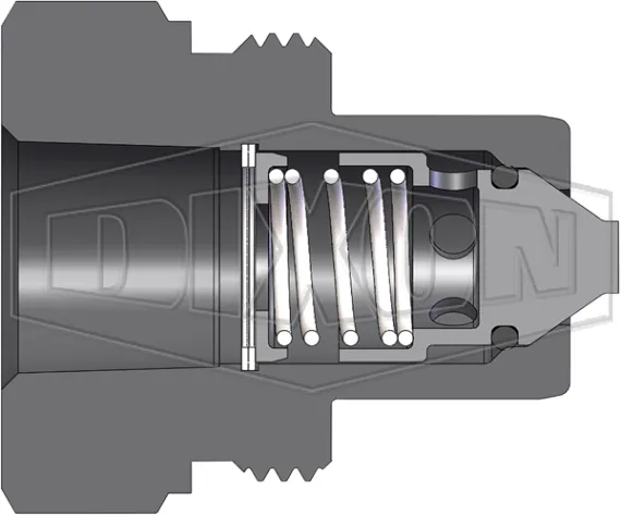 t series high pressure poppet interchange nipple female t3f3-pv half