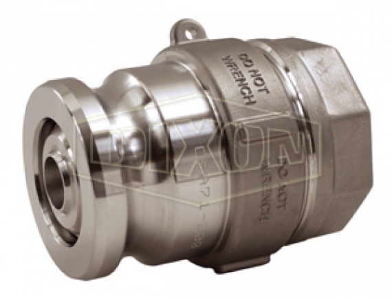 Dixon BA32-200 Stainless Steel Bayonet Style Dry Disconnect Tank Truck Fitting Adapter with Viton Seal 2 Coupling x 2 NPT Female