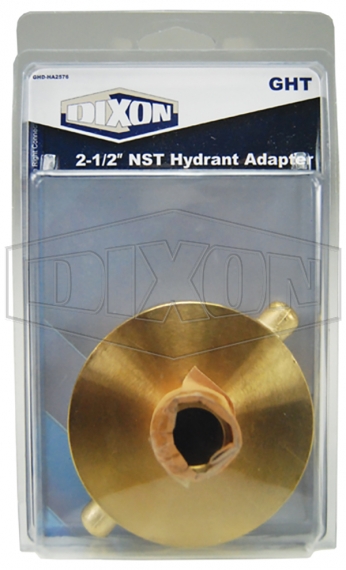 Brass Dixon RHA2510T 2.5 FNST x 1 MNPT R/L Hydrant Adapter 2.5 ID