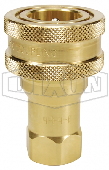 Dixon 4HTF6 Steel Flush Face Hydraulic Quick-Connect Fitting 1/2 Coupling x 3/4-14 NPTF Coupler 