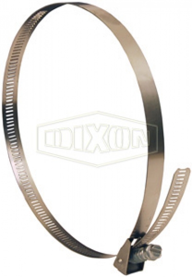 1-3/4 to 8-9/16 Hose OD Range Dixon LSS128 Stainless Steel 301 LSS Style Quick Release Worm-Drive Clamp 1/2 Band Width