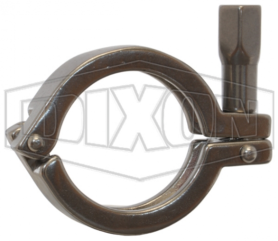 Dixon Valve & Coupling 13MHHM300 Stainless Steel 304 Single Pin Heavy Duty Clamp with Cross Hole Wing Nut 3 Tube OD 