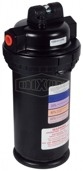 Metal/Plastic Dixon X03-02 Wilkerson 1/4 Manual In-Line Desiccant Dryer Transparent Bowl with Guard 