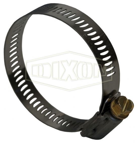1-3/4 to 8-9/16 Hose OD Range Dixon LSS128 Stainless Steel 301 LSS Style Quick Release Worm-Drive Clamp 1/2 Band Width