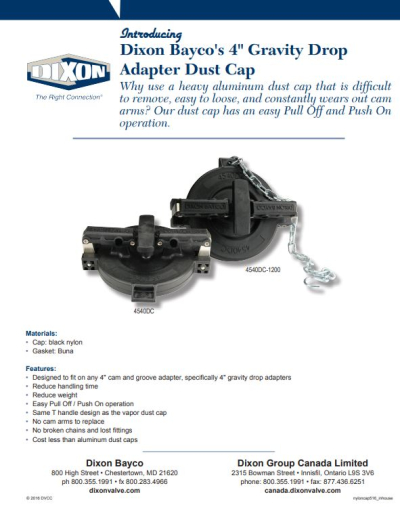 Gravity Drop Adapter Dust Cap