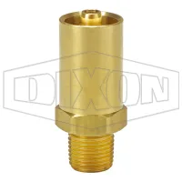 Grease Whip Male NPT Chamfered Base Hose Fitting