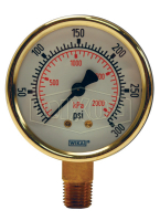 Industrial Bottom Entry Dry Fillable 1% Acc 100mm Pressure Gauge 