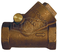 Brass 1.5 ID Dixon BVFS20 1-1/2 Strainer with Spring Loaded Check Valve CW617N 