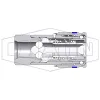 HTZ-Series Correct Connect® Flush Face Female Threaded Coupler CAD