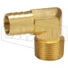 Male NPTF x Hose Barb 90° Elbow