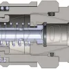 PD-Series Diagnostic Interchange Female NPT Coupler 3D half